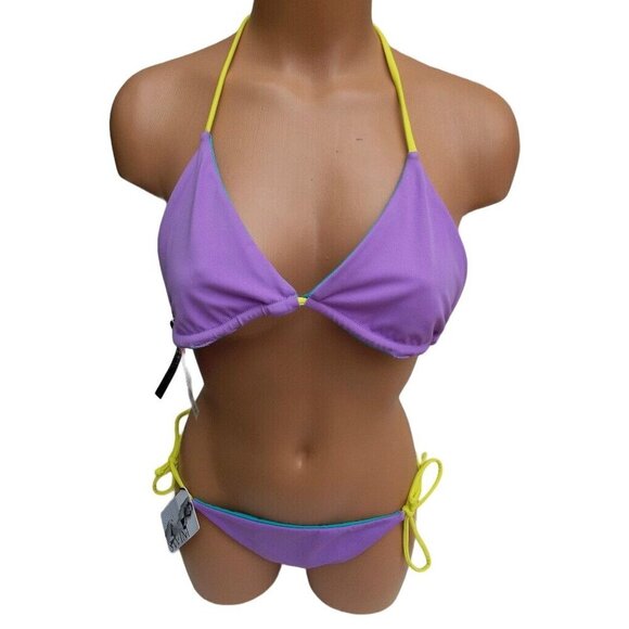 VICTORIA'S SECRET THE ABBIE REVERSIBLE TRIANGLE 2 PIECES SWIMSUIT MD NWT - Picture 9 of 10